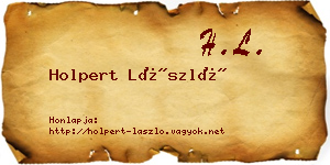 Holpert László névjegykártya