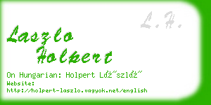 laszlo holpert business card